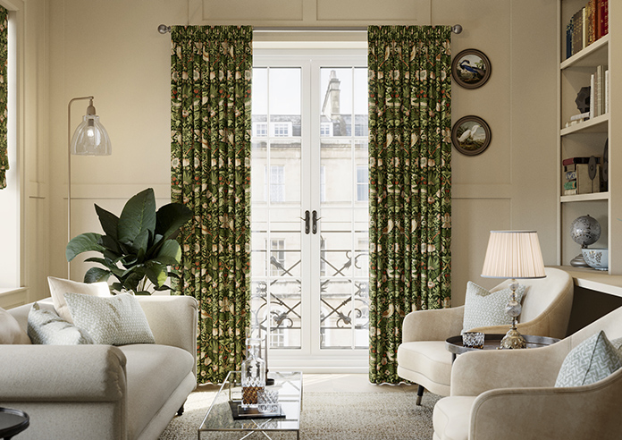 William Morris Strawberry Thief, Nettle - Made to Measure Curtains - Image 3